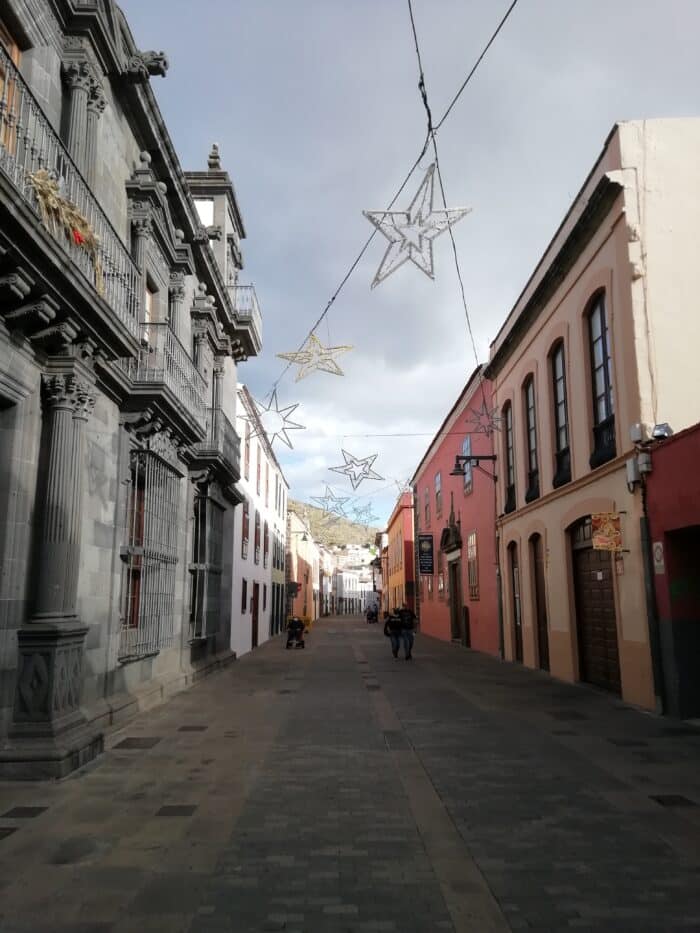 Christmas-decorated streets of La Laguna